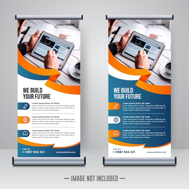 Rollup aziendale o modello di progettazione banner x