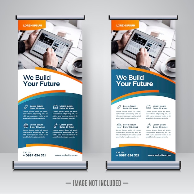 Rollup aziendale o modello di progettazione banner x