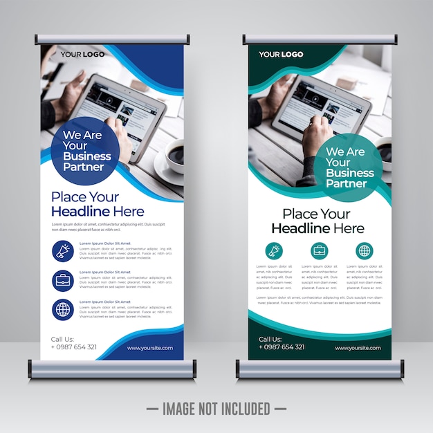 Rollup aziendale o modello di progettazione banner x