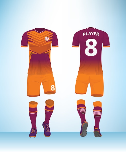 Rosa da calcio uniforme arancione