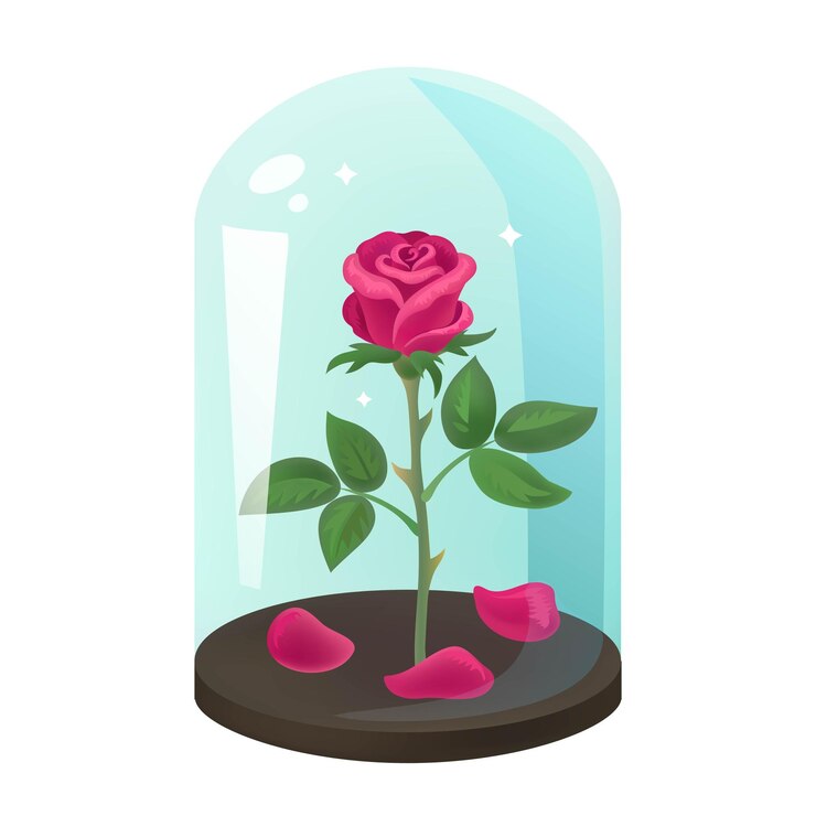 Rosa nel fiasco Illustrazione vettoriale