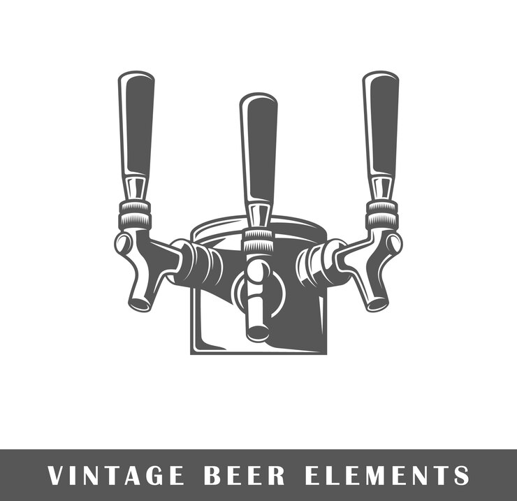 Rubinetti della birra isolati