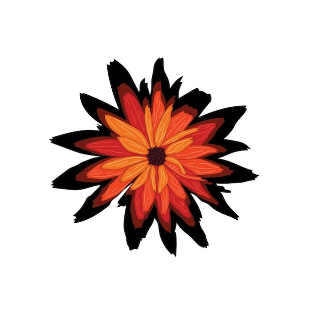 Rudbeckia o fiore di susan dagli occhi neri Illustrazione vettoriale