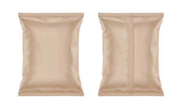 sacchetto di carta artigianale vuoto per il design del packaging