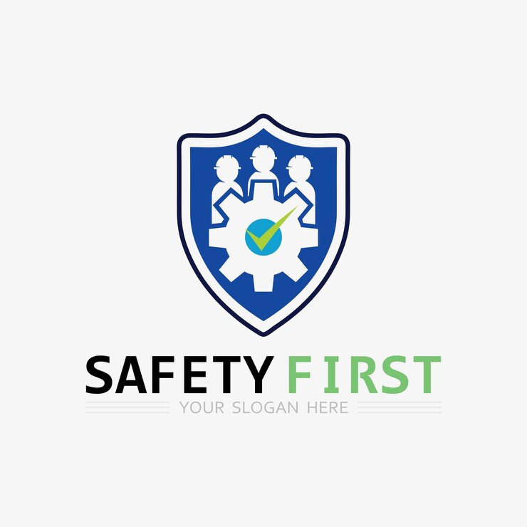 Safety First logo icona disegno vettoriale e illustrazione segno grafico