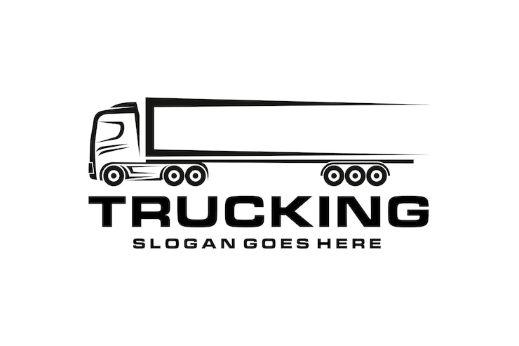 Vettore sagoma di camion astratto logo modello vettoriale adatto per servizi di camion logistici o automobilistici com