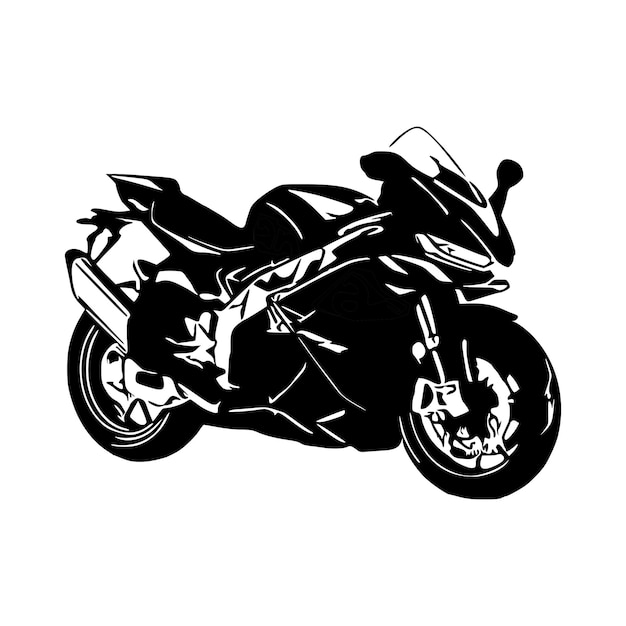 Sagoma di motocicletta VectorBlack Motorcycle Vectorizer di arte del motociclo