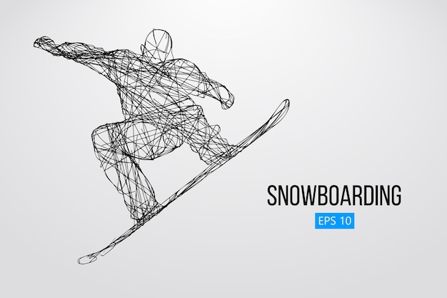 Sagoma di uno snowboarder