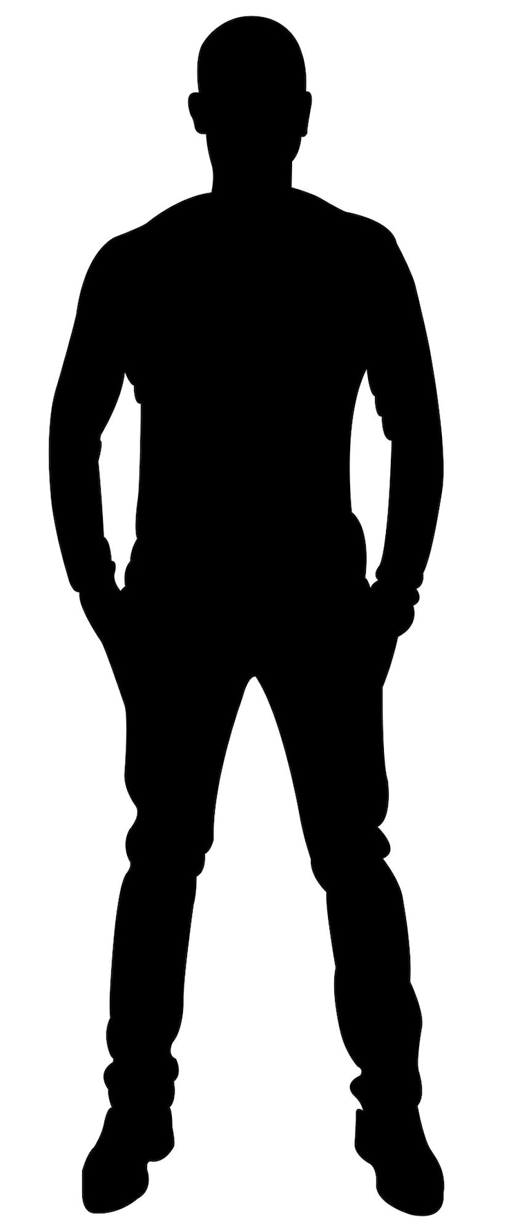 Vettore sagoma uomo nero 18