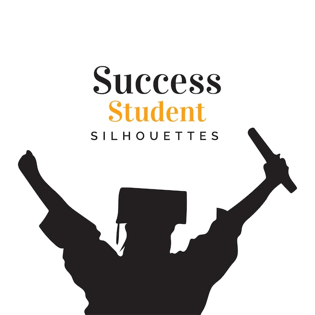 Sagome di studenti di successo