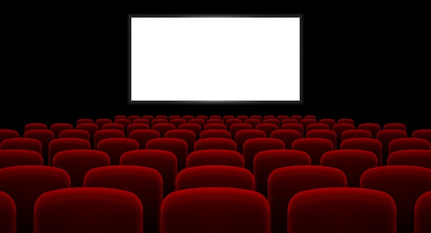 Sala cinema con schermo vuoto