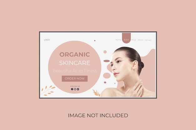salone promozionale di bellezza per la cura della pelle femminile grande web banner design
