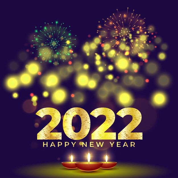 Saluto di vettore felice anno nuovo 2022
