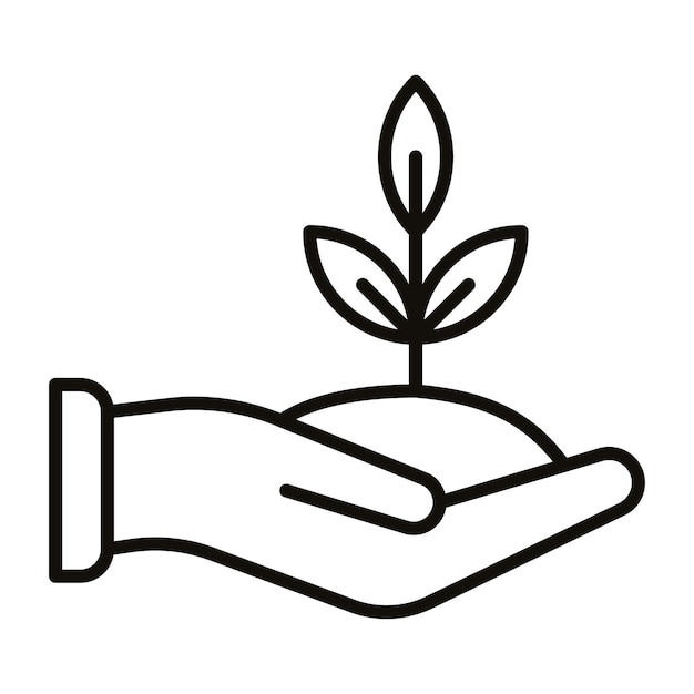Salva le piante Stile di illustrazione vettoriale