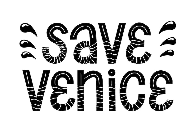 Salva Venezia frase News catastrofe tipografia
