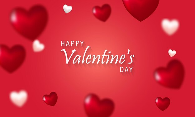 San Valentino, cartolina, cuori realistici