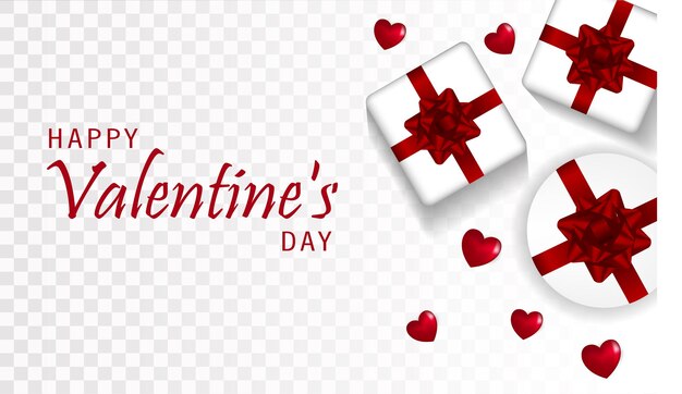 San Valentino, cuori e regali realistici