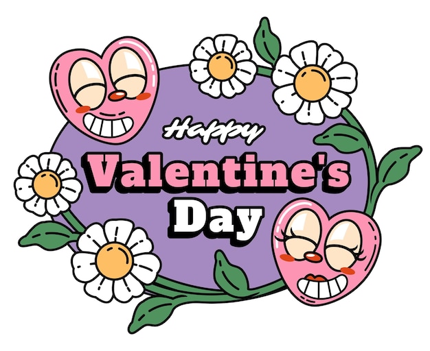 San Valentino felice disegnato a mano