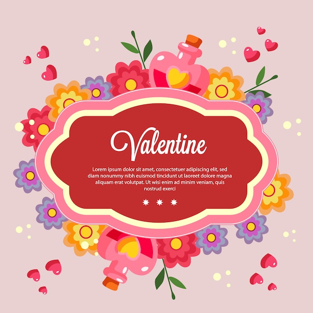 San Valentino modello con pozione d&#39;amore carino