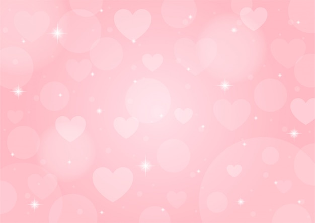 San Valentino offuscata rosa con sfondo bokeh
