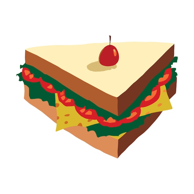 Sandwich isolato su sfondo bianco