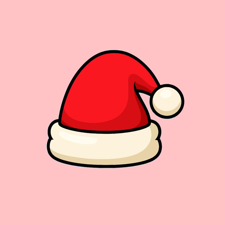 Santa Hat Vector Icon Elementi di Natale