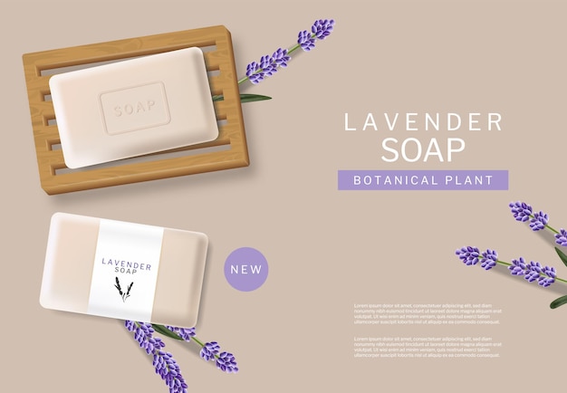 Sapone alla lavanda realistico