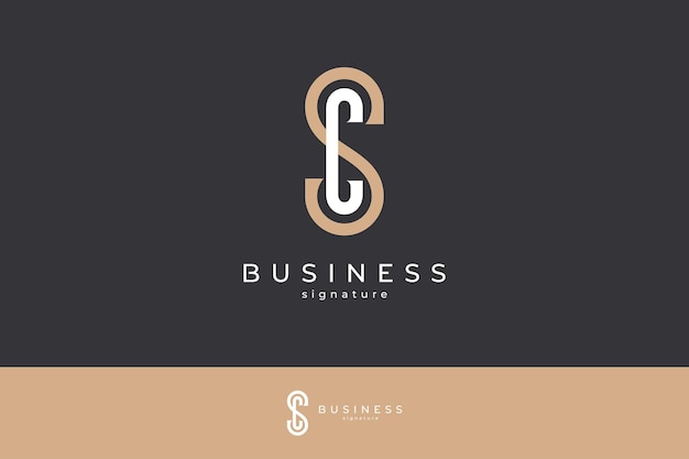 SC Monogram logo design minimalista per modello aziendale