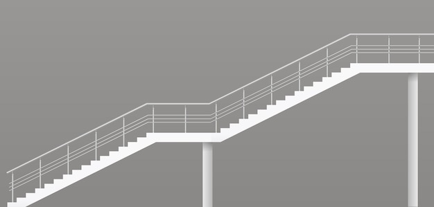 Scala moderna con ringhiere in metallo