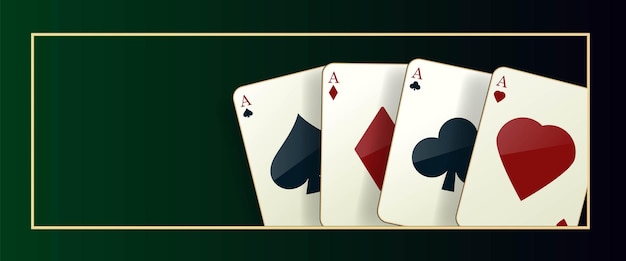 Scala reale a picche su sfondo verde scuro Vettore per il gioco di poker da casinò online