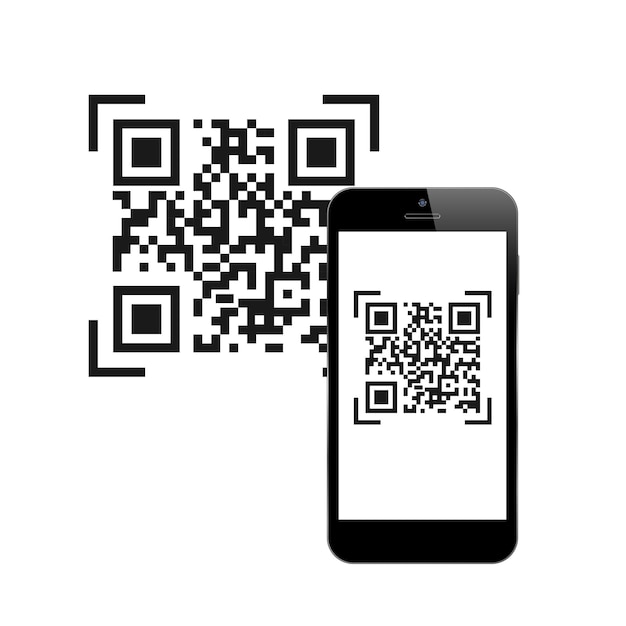 Scanner di codici QR. Smartphone con codice QR