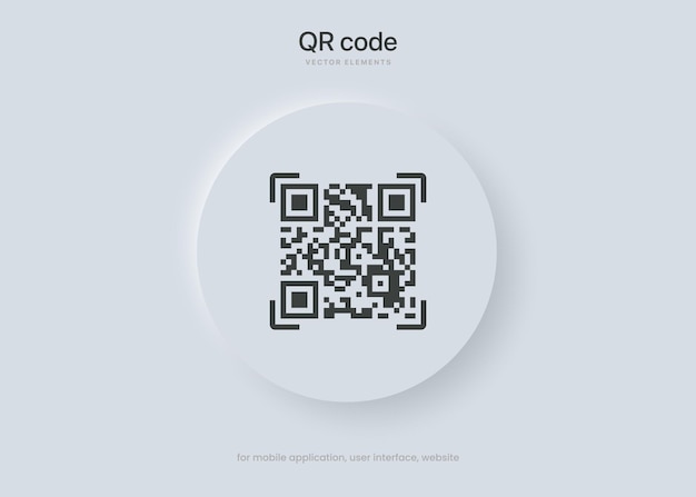 Scansione codice QR icona simbolo segno Scansione digitale lettura codice QR modello. Codice QR per un pagamento veloce