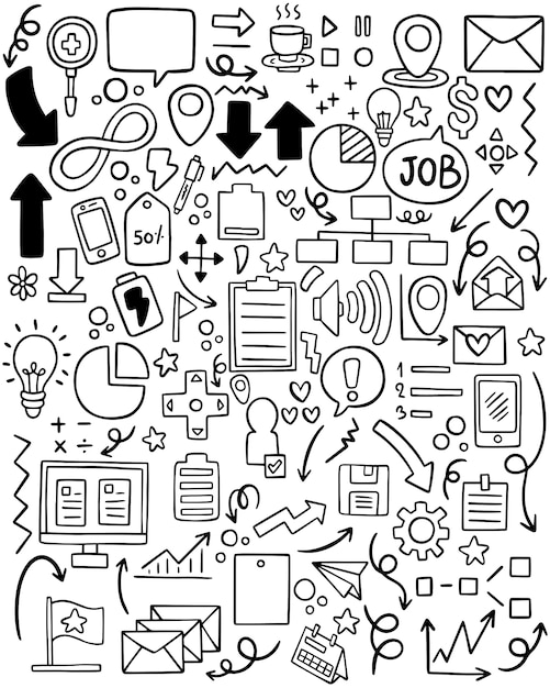 scarabocchi disegnati a mano imprese elementali