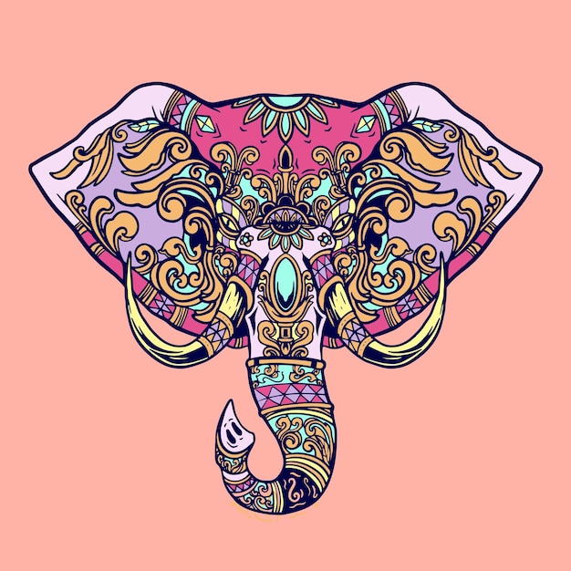 scarabocchiare l'illustrazione dell'elefante