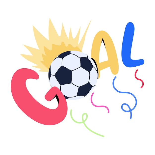 Scarica un'icona piatta di una partita di calcio
