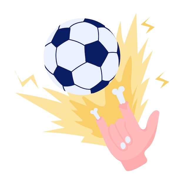 Scarica un'icona piatta di una partita di calcio