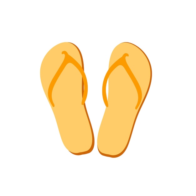 Scarpe da spiaggia estive Illustrazione vettoriale in uno stile piatto Flip flop isolato su sfondo bianco