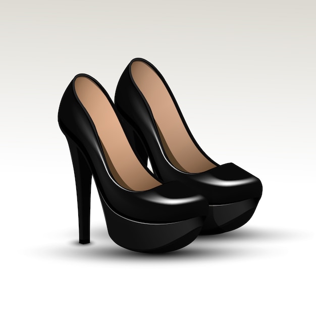 Scarpe moda donna vettoriale su tacchi alti