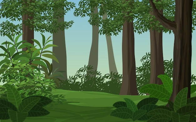Scena della foresta durante il giorno