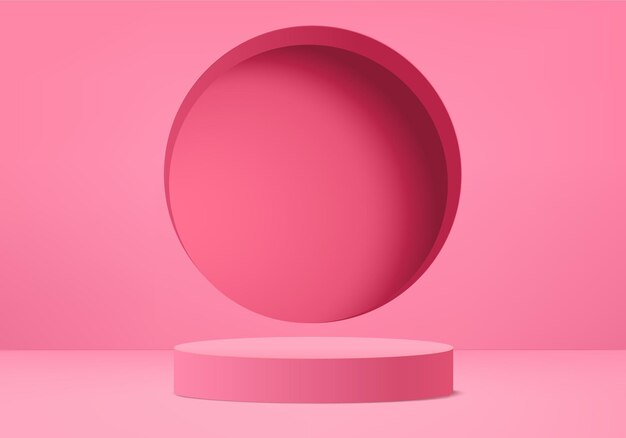Scena minimale astratta del prodotto di visualizzazione 3D con piattaforma geometrica del podio.