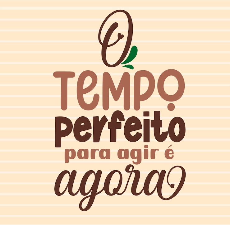 Vettore scheda con frase motivazionale di edizione semplice in portoghese brasiliano