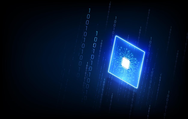 Scheda di circuito. Sfondo di tecnologia. Concetto centrale della CPU dei processori del computer. Chip digitale della scheda madre. illustrazione vettoriale.