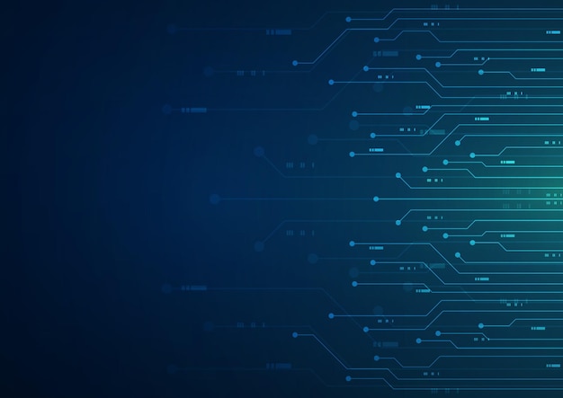 Scheda di circuito. Sfondo tecnologico astratto