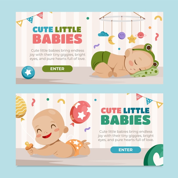 Schede di bambini carini: adorabili neonati e bambini