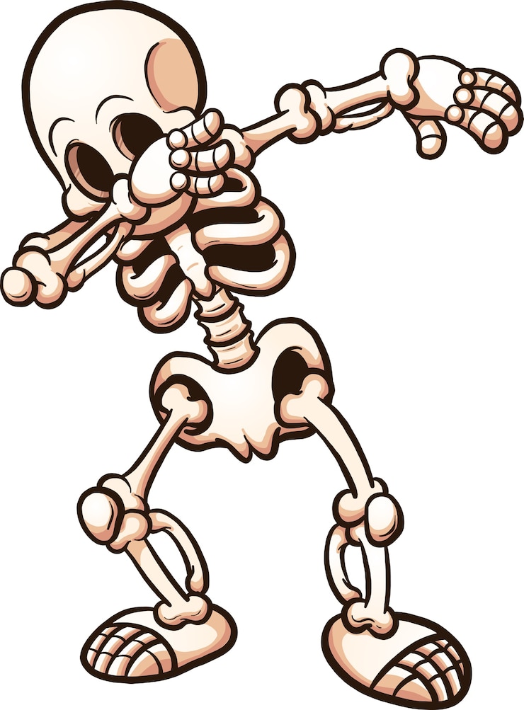 Vettore scheletro dabbing