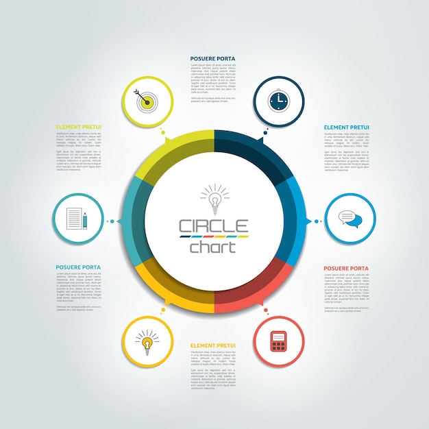 Schema del diagramma grafico infografico circolare