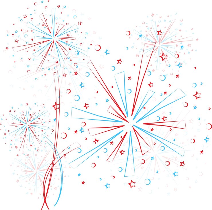 Vettore schema di fuochi d'artificio