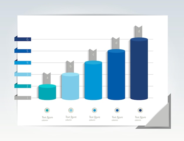 Schema grafico grafico Semplice elemento Infografica modificabile a colori Vector