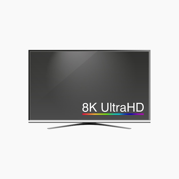 Schermata TV 8K Ultra HD Illustrazione vettoriale ad alta definizione