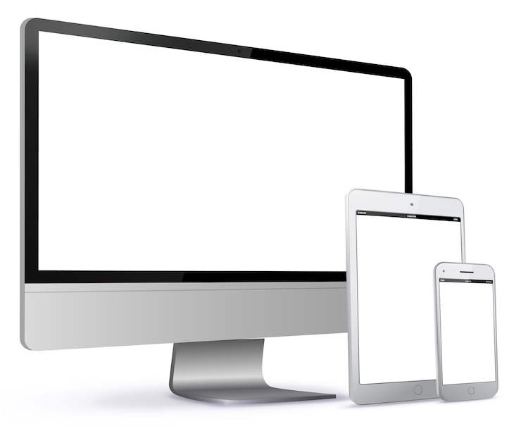 Vettore schermo del computer, tablet computer e smart phone